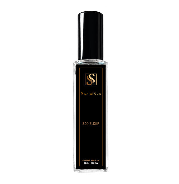 Socialskn 540 ELIXIR EDP 20ml Inspired by Maison Francis Kurkdjian Baccarat Rouge 540, a sweet amber woody airy long-lasting unisex luxury perfume