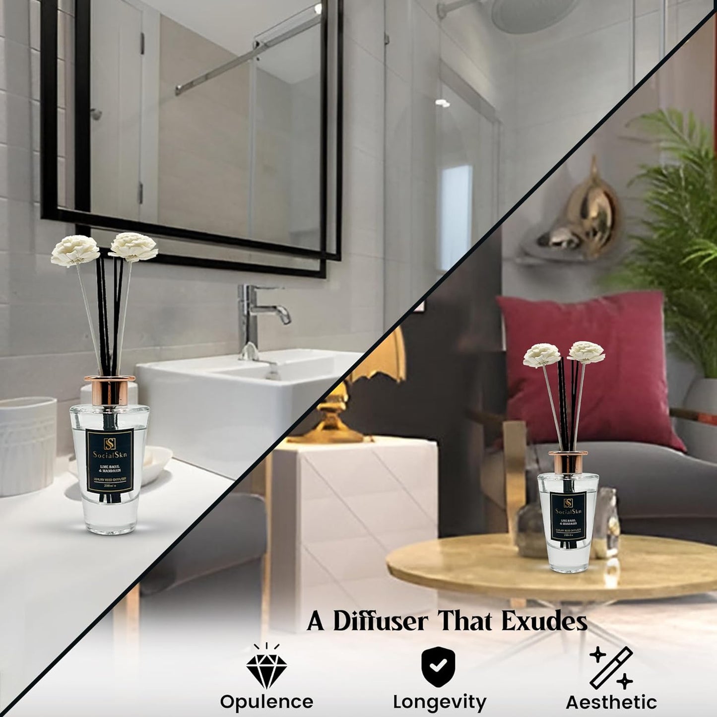 Black Opium Reed Diffuser | Home Reed Diffuser | SocialSkn