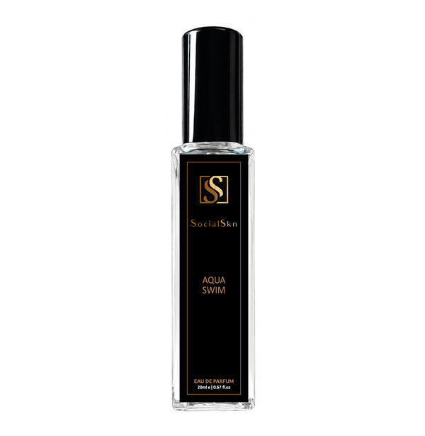 Socialskn AQUA SWIM EDP 20ml Inspired by Louis Vuitton Afternoon Swim, a fresh citrus orange clean long-lasting unisex summer perfume