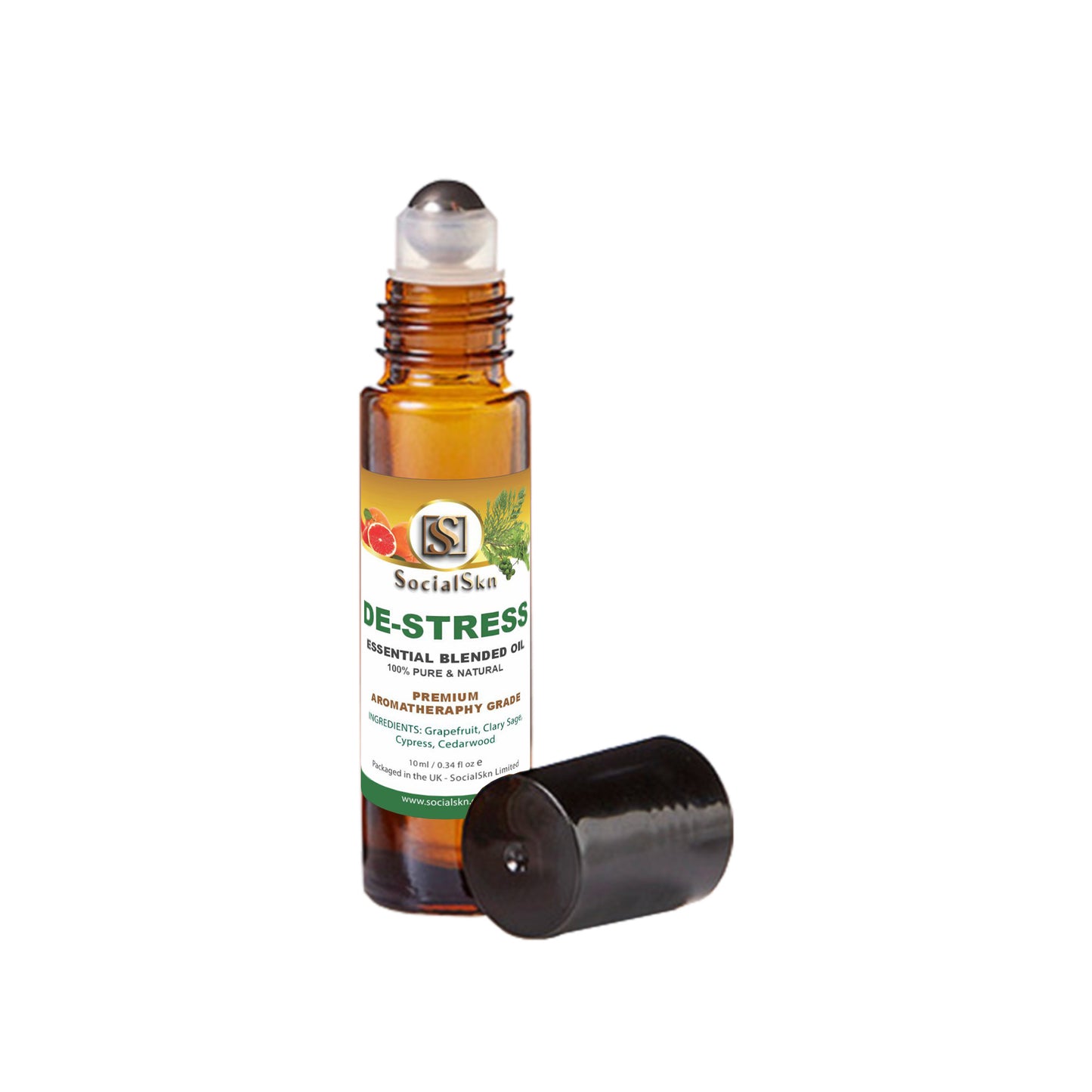 De-Stress Pure Essential Oil | Stress Relief Oil Blend | SocialSkn