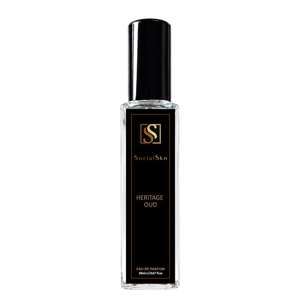 Socialskn HERITAGE OUD EDP 20ml Inspired by Maison Francis Kurkdjian Oud Satin Mood, a sweet rose oud vanilla long-lasting unisex luxury perfume