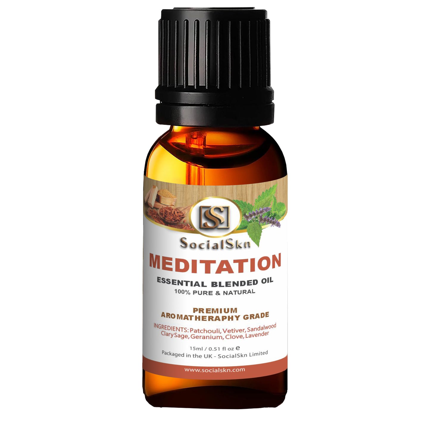 Meditation Blend Oil | Meditation Essential Oil Blend | SocialSkn