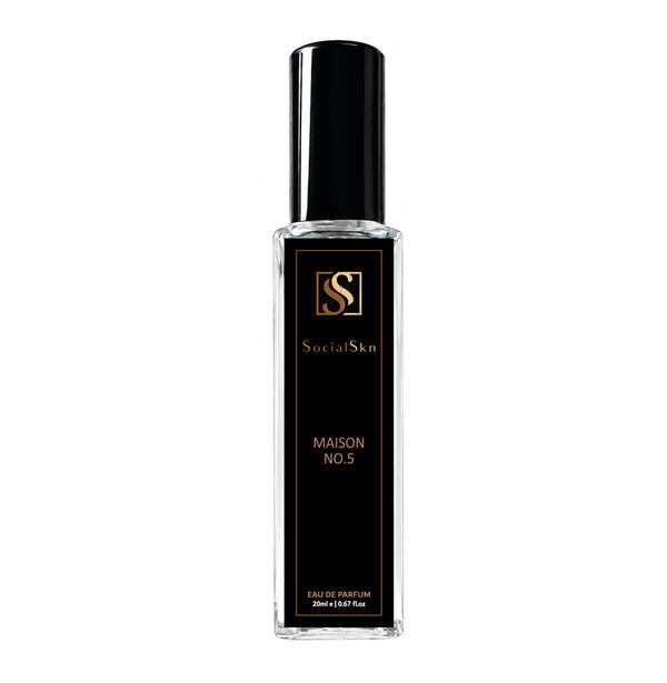Socialskn MAISON NO.5 EDP 20ml Inspired by Chanel No.5 for Women, a floral aldehyde powdery long-lasting luxury perfume