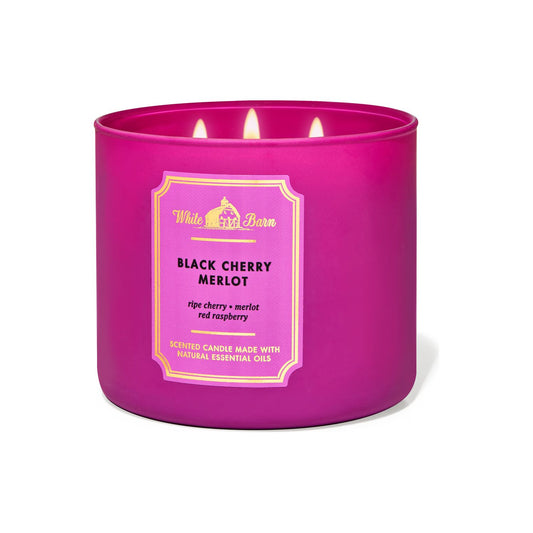 Black Cherry Merlot Candle | 3 Wick Fragrance Candle | SocialSkn