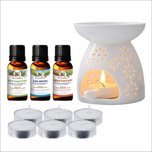 Aromatherapy Gift Set - Motivation, Meditation & Calming Essential Oils