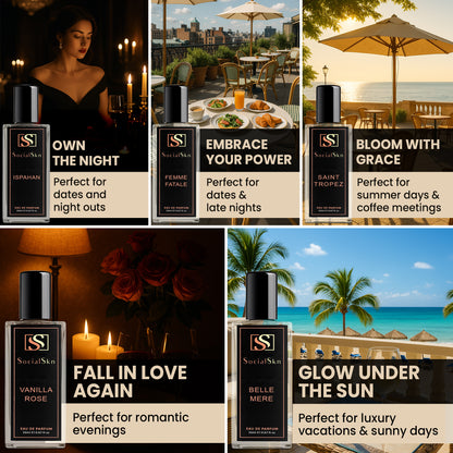 SocialSkn Signature Collection Luxury Women Perfume Gift Set (5x20ml) EDP