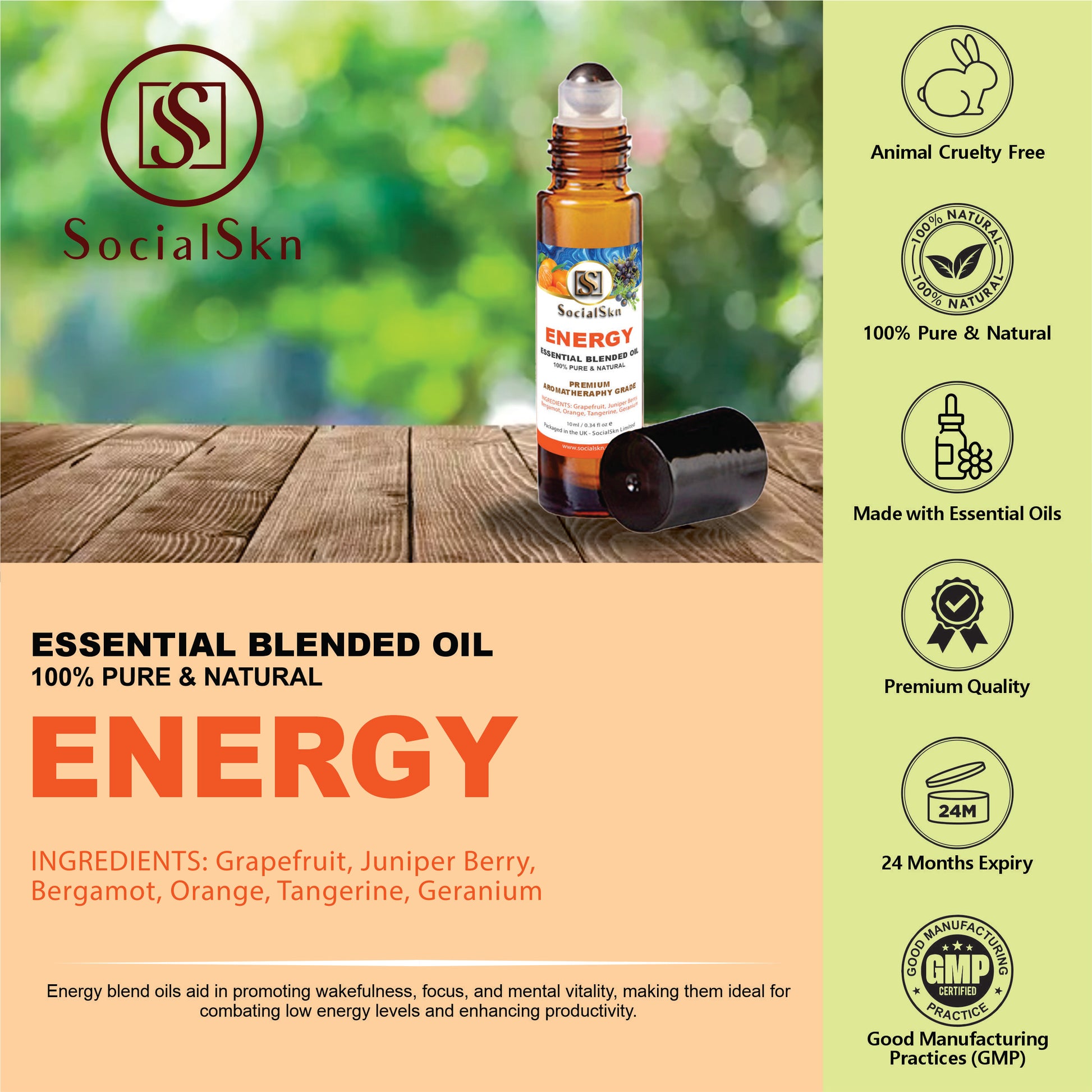 Essential Oils Blends for Energy | SocialSkn