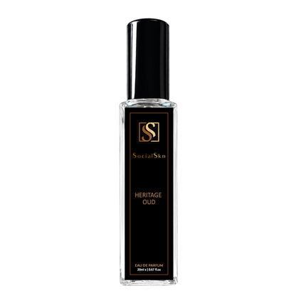 Socialskn HERITAGE OUD EDP 20ml Inspired by Maison Francis Kurkdjian Oud Satin Mood, a sweet rose oud vanilla long-lasting unisex luxury perfume