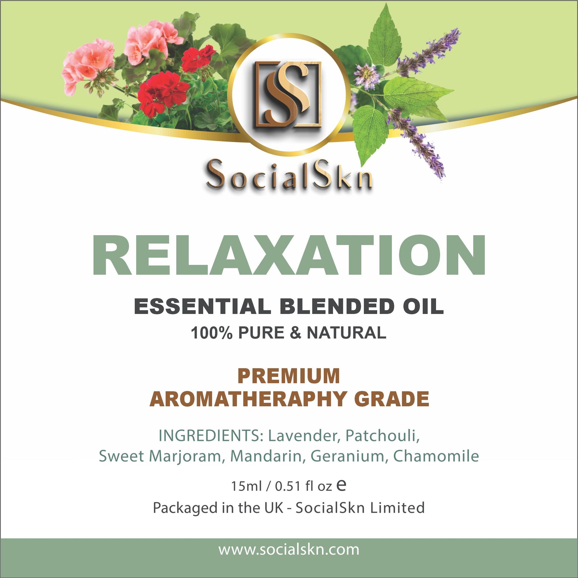 Relaxation Blend Essential Oils | Relaxation Blend Oils | SocialSkn