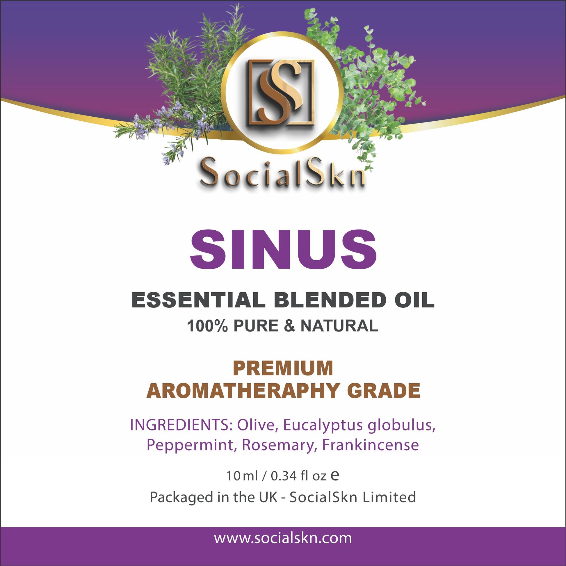 Sinus Blend Oil | Sinusitis Oil | SocialSkn
