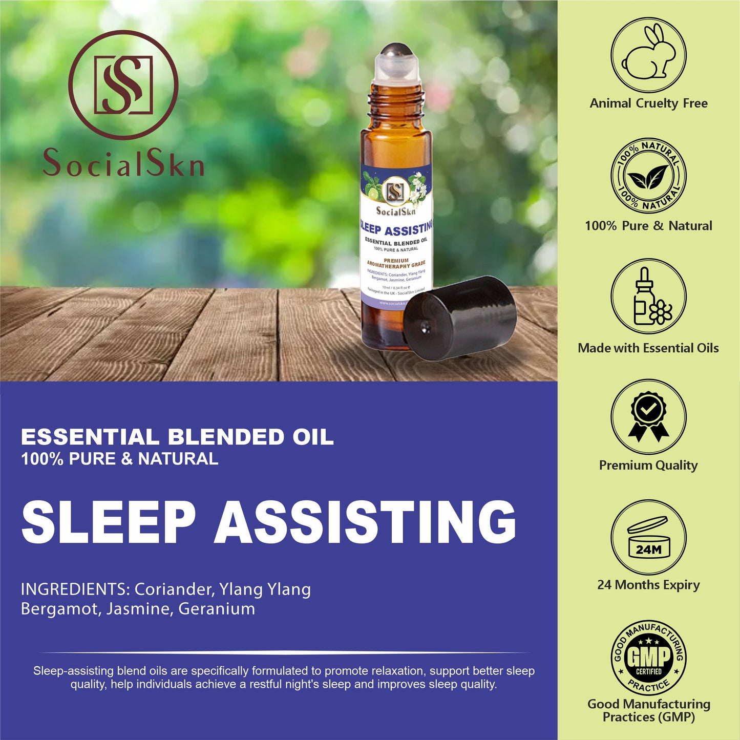 Sleep Essential Oils | Help Sleep Essential Oil | SocialSkn